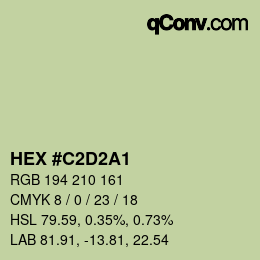 Color code: HEX #C2D2A1 | qconv.com