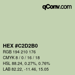 Color code: HEX #C2D2B0 | qconv.com