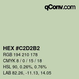 Color code: HEX #C2D2B2 | qconv.com