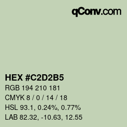 Color code: HEX #C2D2B5 | qconv.com