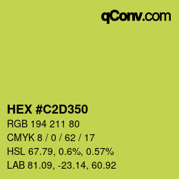 Color code: HEX #C2D350 | qconv.com
