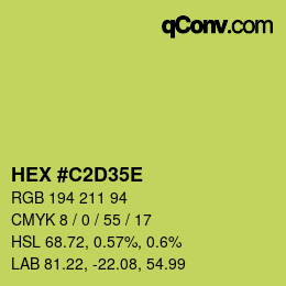 Color code: HEX #C2D35E | qconv.com