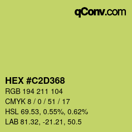 Color code: HEX #C2D368 | qconv.com