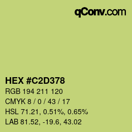 颜色代码: HEX #C2D378 | qconv.com