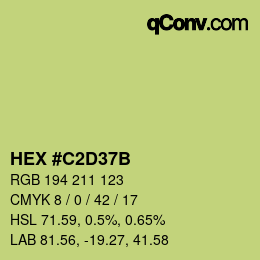 Color code: HEX #C2D37B | qconv.com