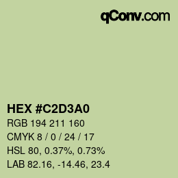 カラーコード: HEX #C2D3A0 | qconv.com