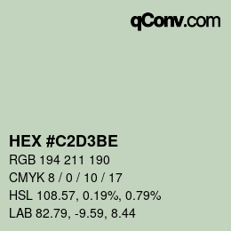 Color code: HEX #C2D3BE | qconv.com