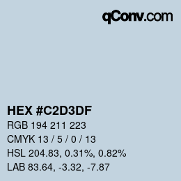 Color code: HEX #C2D3DF | qconv.com