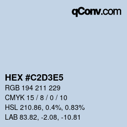 Color code: HEX #C2D3E5 | qconv.com