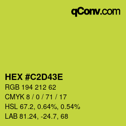 Color code: HEX #C2D43E | qconv.com