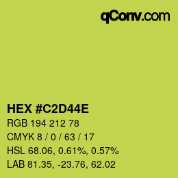 Color code: HEX #C2D44E | qconv.com