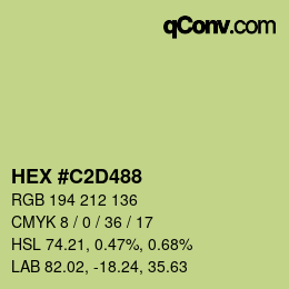 Color code: HEX #C2D488 | qconv.com