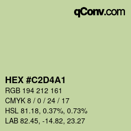 Color code: HEX #C2D4A1 | qconv.com