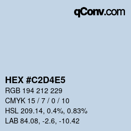 カラーコード: HEX #C2D4E5 | qconv.com