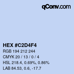 Color code: HEX #C2D4F4 | qconv.com