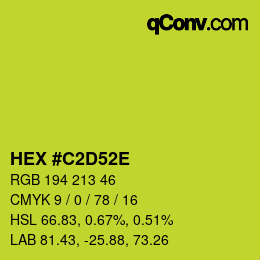 Color code: HEX #C2D52E | qconv.com