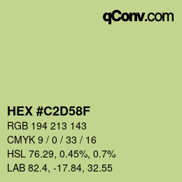 Color code: HEX #C2D58F | qconv.com
