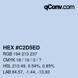 Color code: HEX #C2D5ED | qconv.com