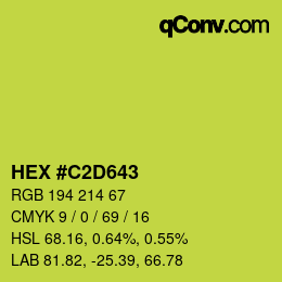 Código de color: HEX #C2D643 | qconv.com
