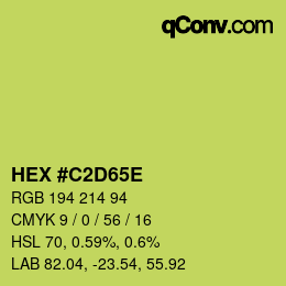 Color code: HEX #C2D65E | qconv.com