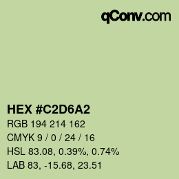 カラーコード: HEX #C2D6A2 | qconv.com