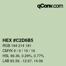 Farbcode: HEX #C2D6B5 | qconv.com
