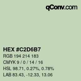 Color code: HEX #C2D6B7 | qconv.com