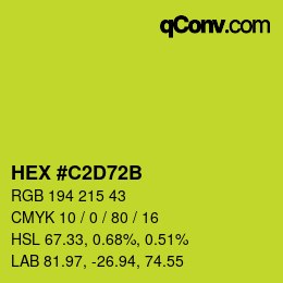 Color code: HEX #C2D72B | qconv.com