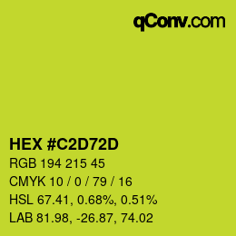 Color code: HEX #C2D72D | qconv.com