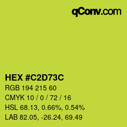 Color code: HEX #C2D73C | qconv.com