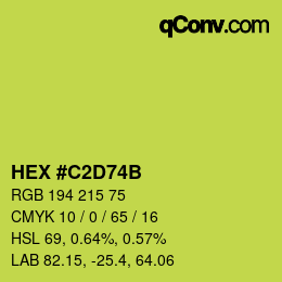 Color code: HEX #C2D74B | qconv.com