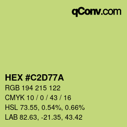 Color code: HEX #C2D77A | qconv.com