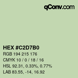 Color code: HEX #C2D7B0 | qconv.com