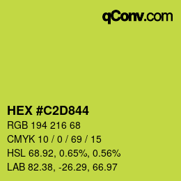 Color code: HEX #C2D844 | qconv.com