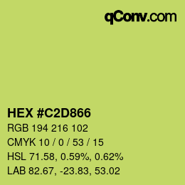 カラーコード: HEX #C2D866 | qconv.com