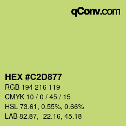 Color code: HEX #C2D877 | qconv.com