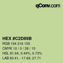 Color code: HEX #C2D89B | qconv.com