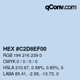 Color code: HEX #C2D8EF00 | qconv.com
