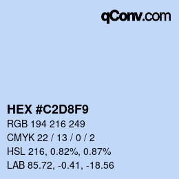 Color code: HEX #C2D8F9 | qconv.com