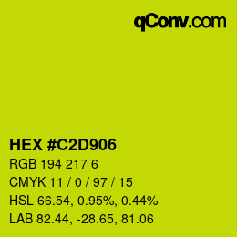 Color code: HEX #C2D906 | qconv.com