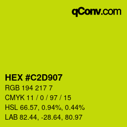 Color code: HEX #C2D907 | qconv.com