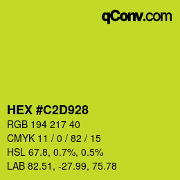 カラーコード: HEX #C2D928 | qconv.com