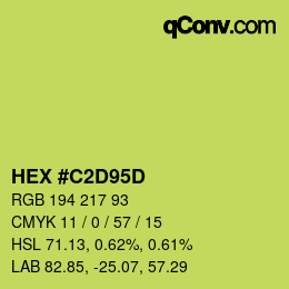 カラーコード: HEX #C2D95D | qconv.com