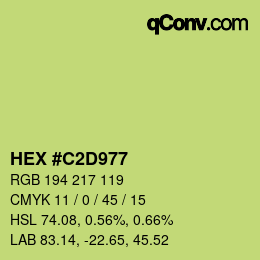 カラーコード: HEX #C2D977 | qconv.com