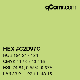 Color code: HEX #C2D97C | qconv.com
