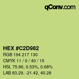 Color code: HEX #C2D982 | qconv.com