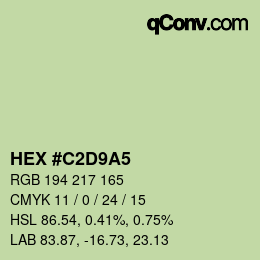 Color code: HEX #C2D9A5 | qconv.com