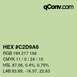 Color code: HEX #C2D9A6 | qconv.com