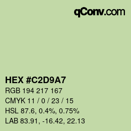 カラーコード: HEX #C2D9A7 | qconv.com