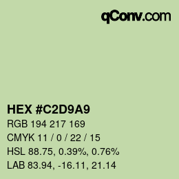 Color code: HEX #C2D9A9 | qconv.com